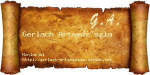 Gerlach Artemíszia névjegykártya