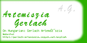 artemiszia gerlach business card